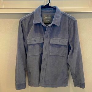 Hollister Boys Extra Small Blue/Gray Corduroy button down shirt